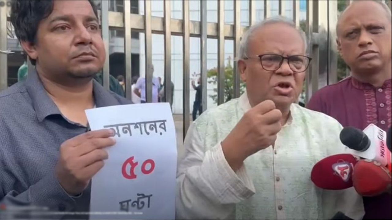 আমজনতা দলের অনশনরত তারেকের পাশে রিজভী, নিবন্ধন দাবিতে বিএনপির সংহতি