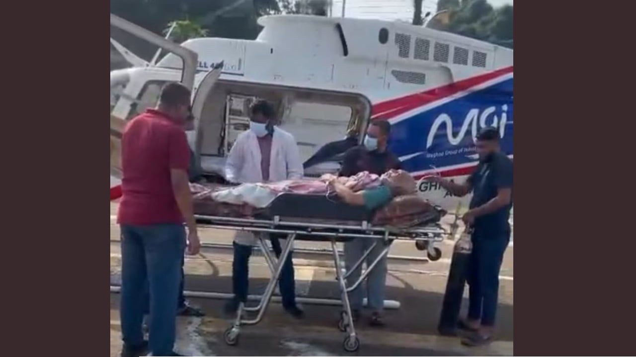 গুলিবিদ্ধ বিএনপি প্রার্থী এরশাদ উল্লাহ হেলিকপ্টারে ঢাকায়, স্কয়ার হাসপাতালে ভর্তি