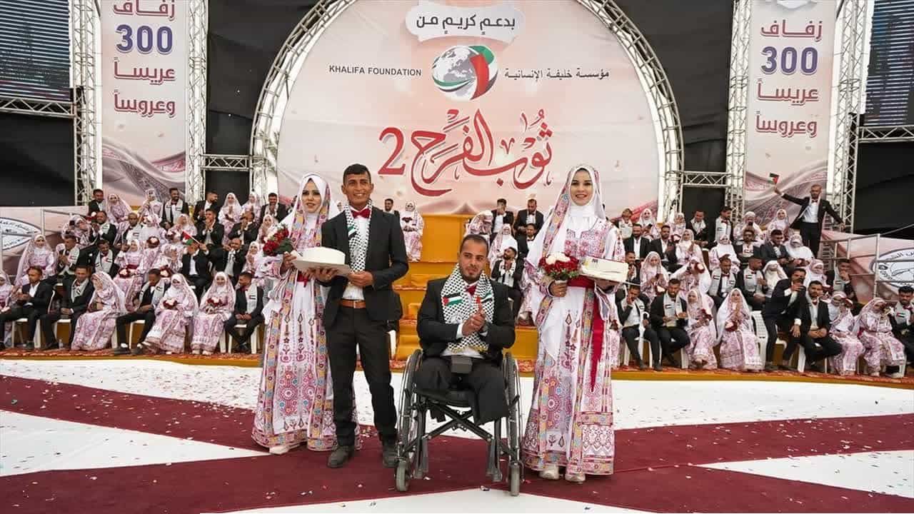 গাজায় যুদ্ধের মাঝে নতুন জীবনের সূচনা: একসঙ্গে বিয়ে করলেন ৫০ দম্পতি